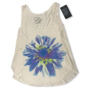 CHASER Flower Graphic Crop Tank 